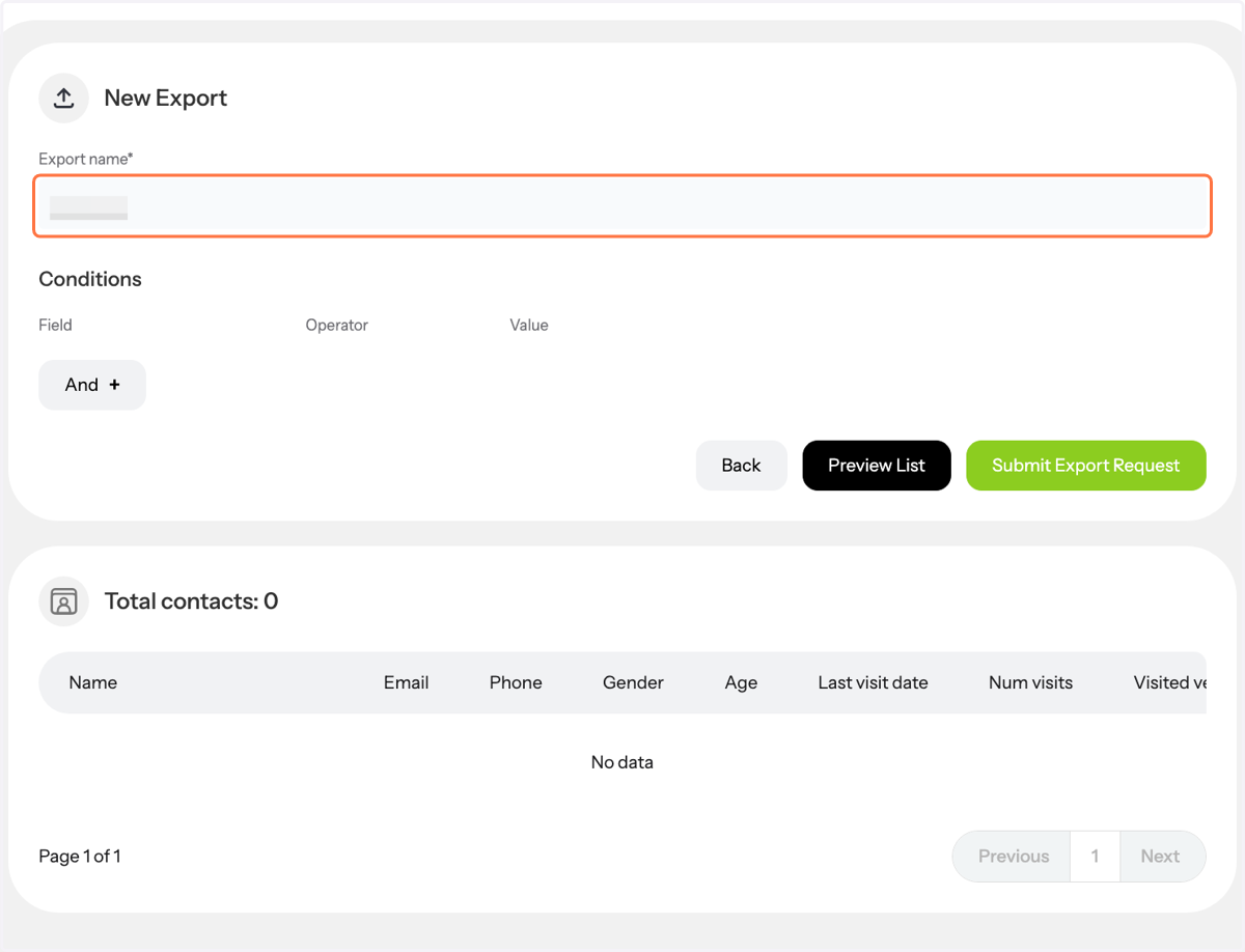 Name your export file