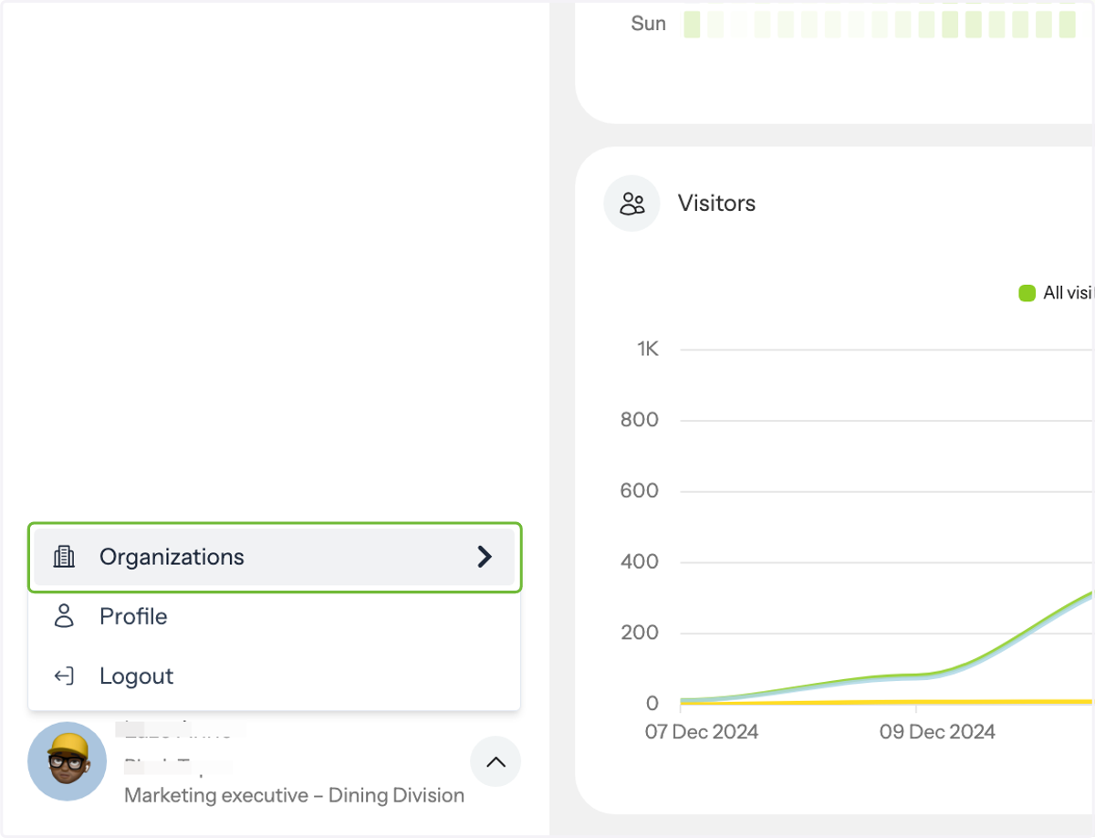 Click on Organizations