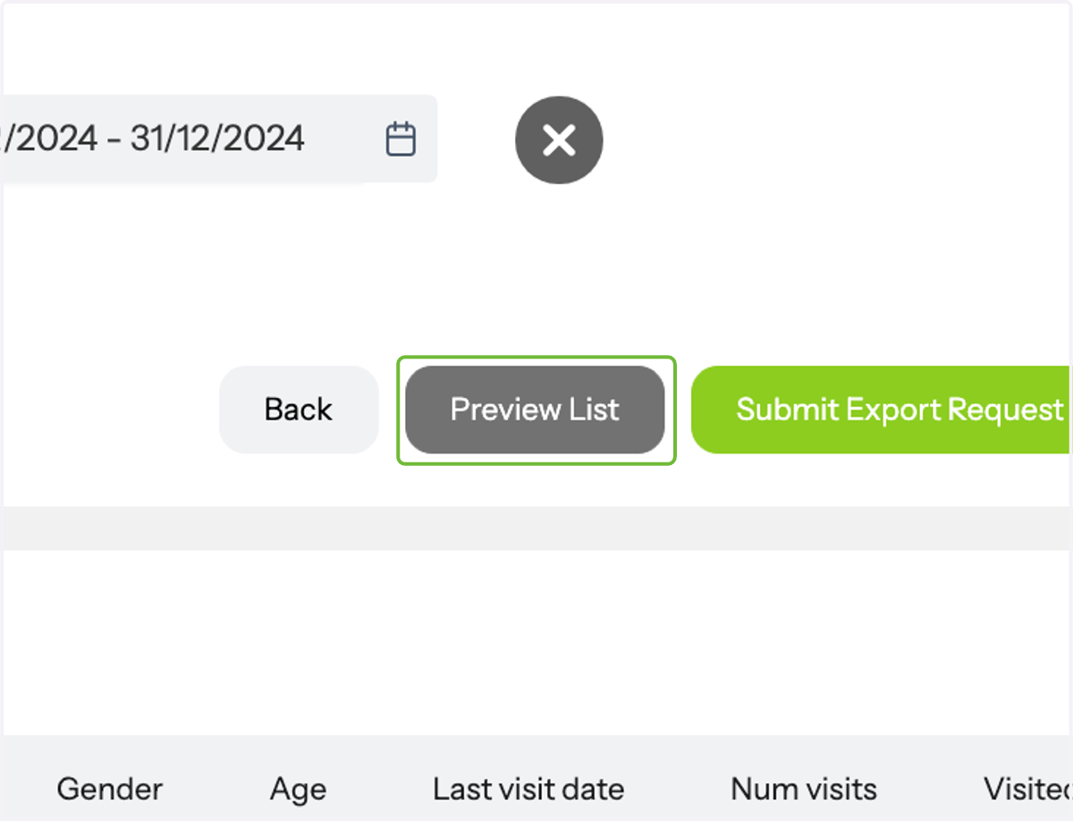 Click on Preview List to generate the contacts