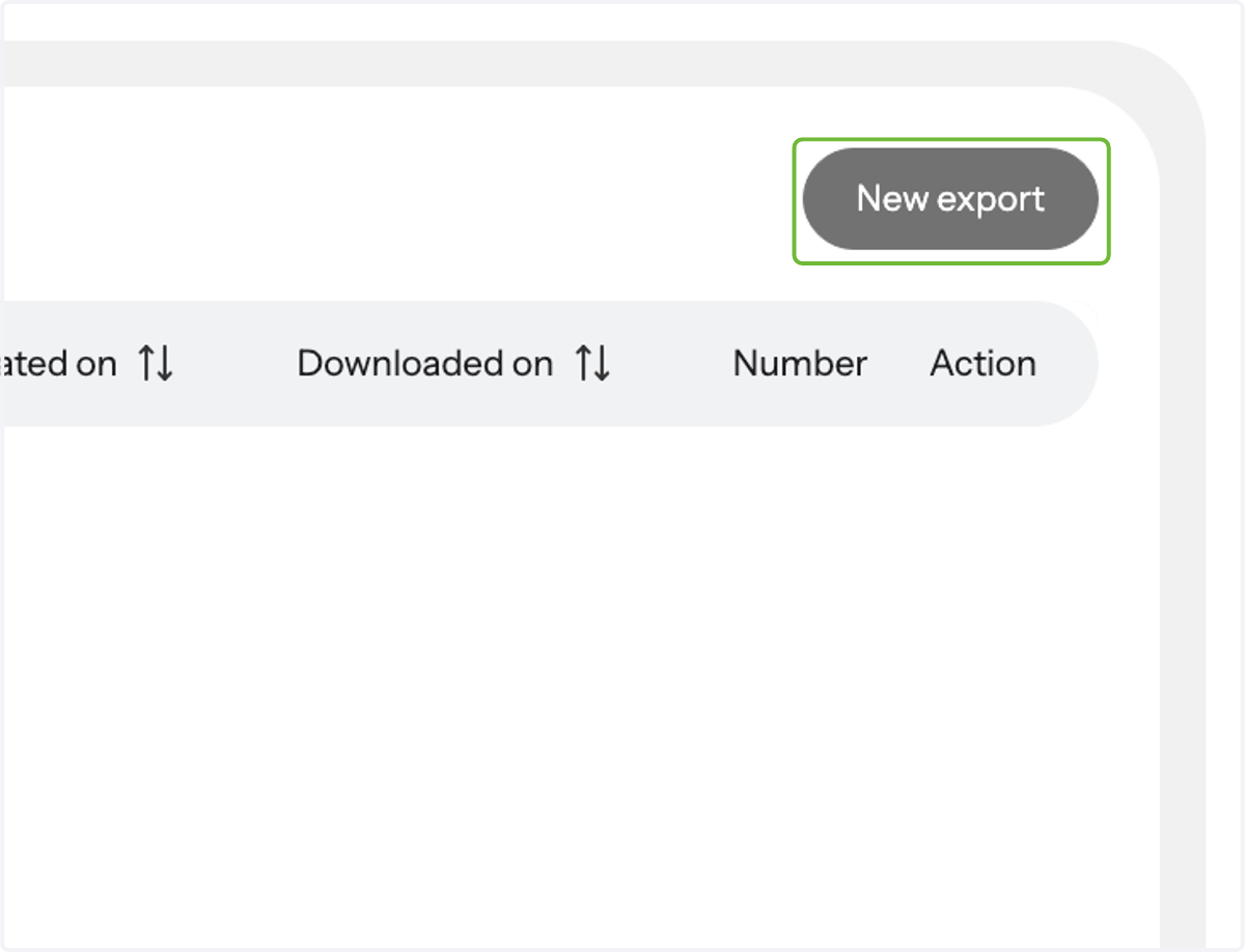 Click on New export