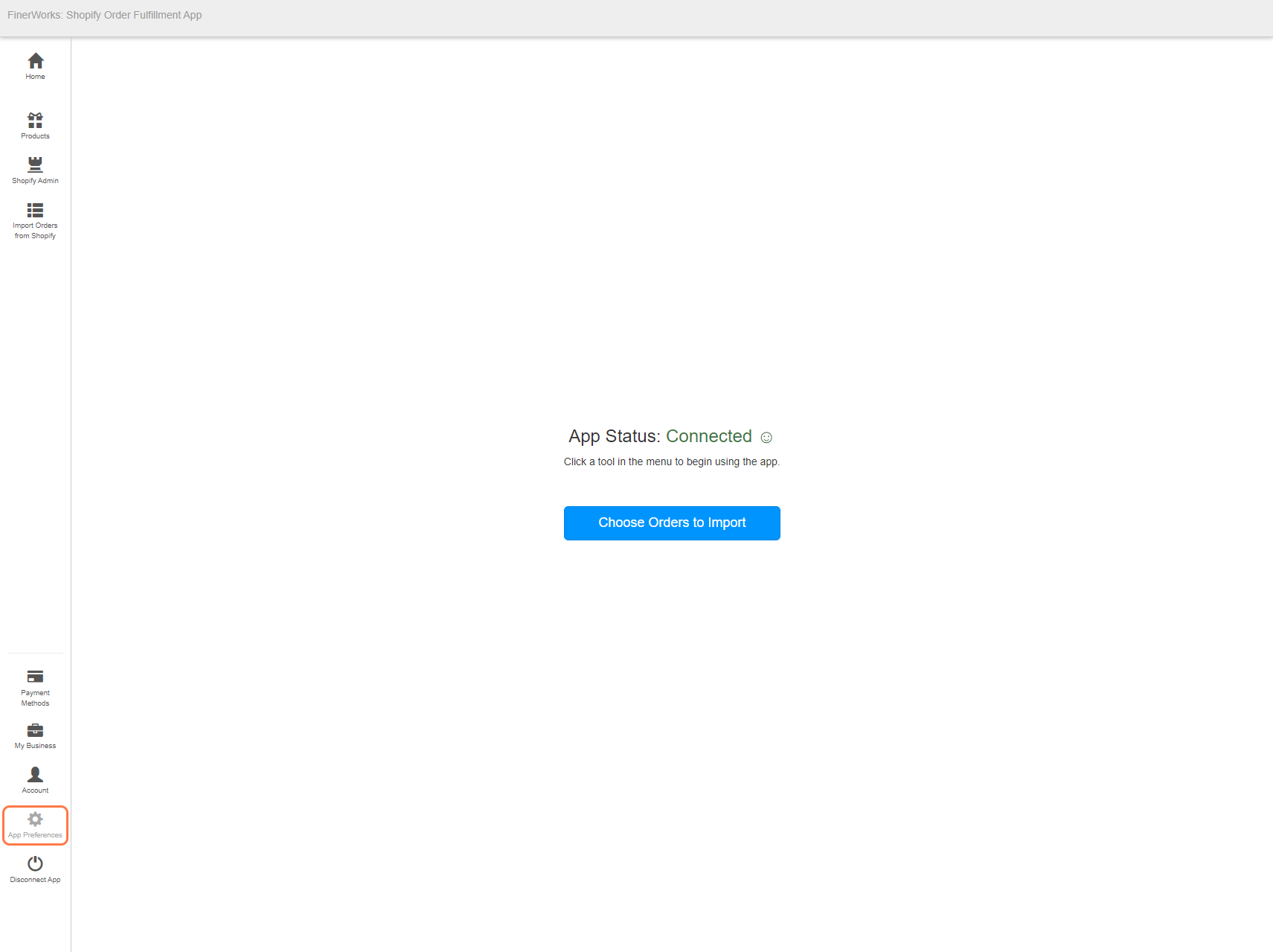 Click on App Preferences