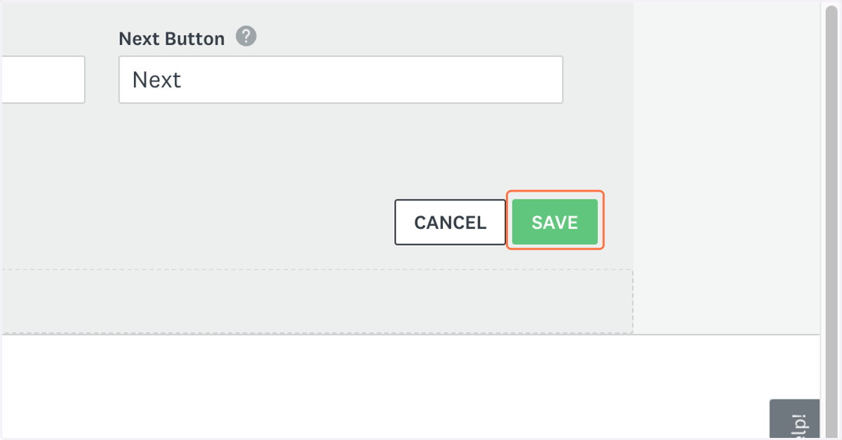 Click on Save to save your survey