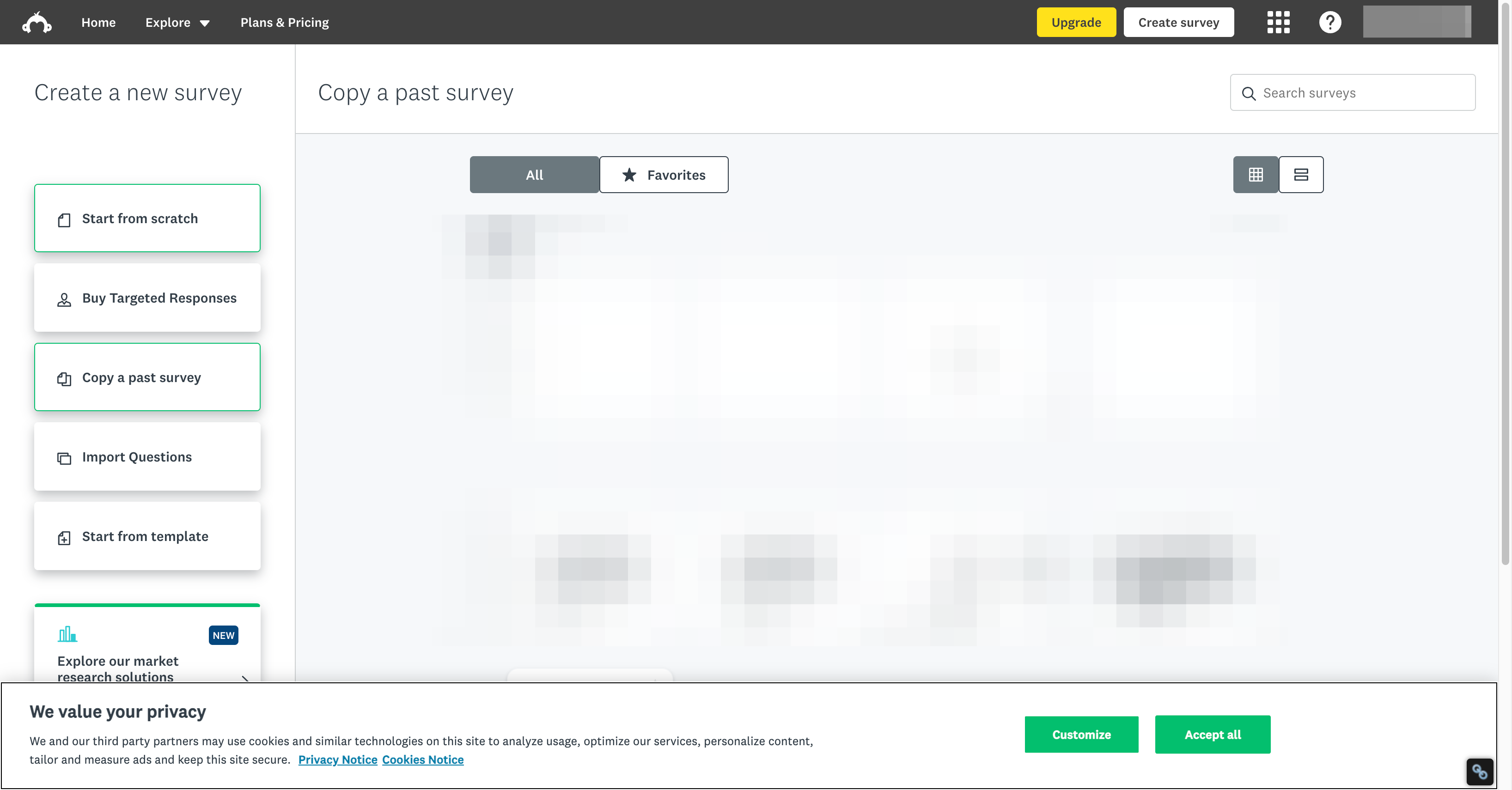 Click on Start from scratch