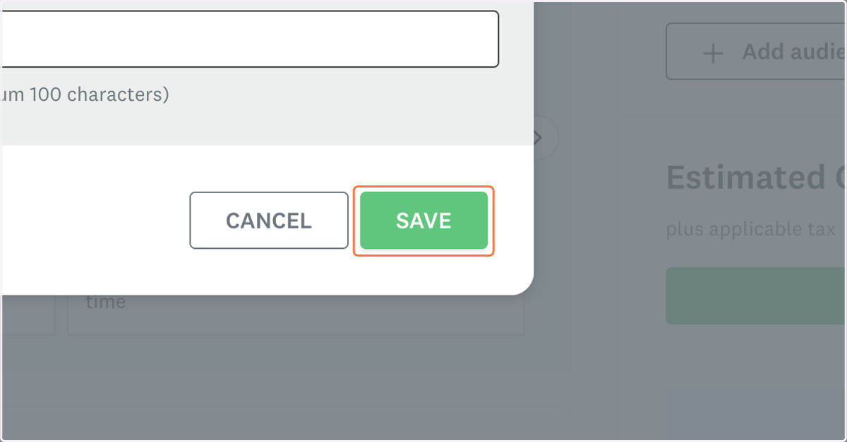 Click on SAVE
