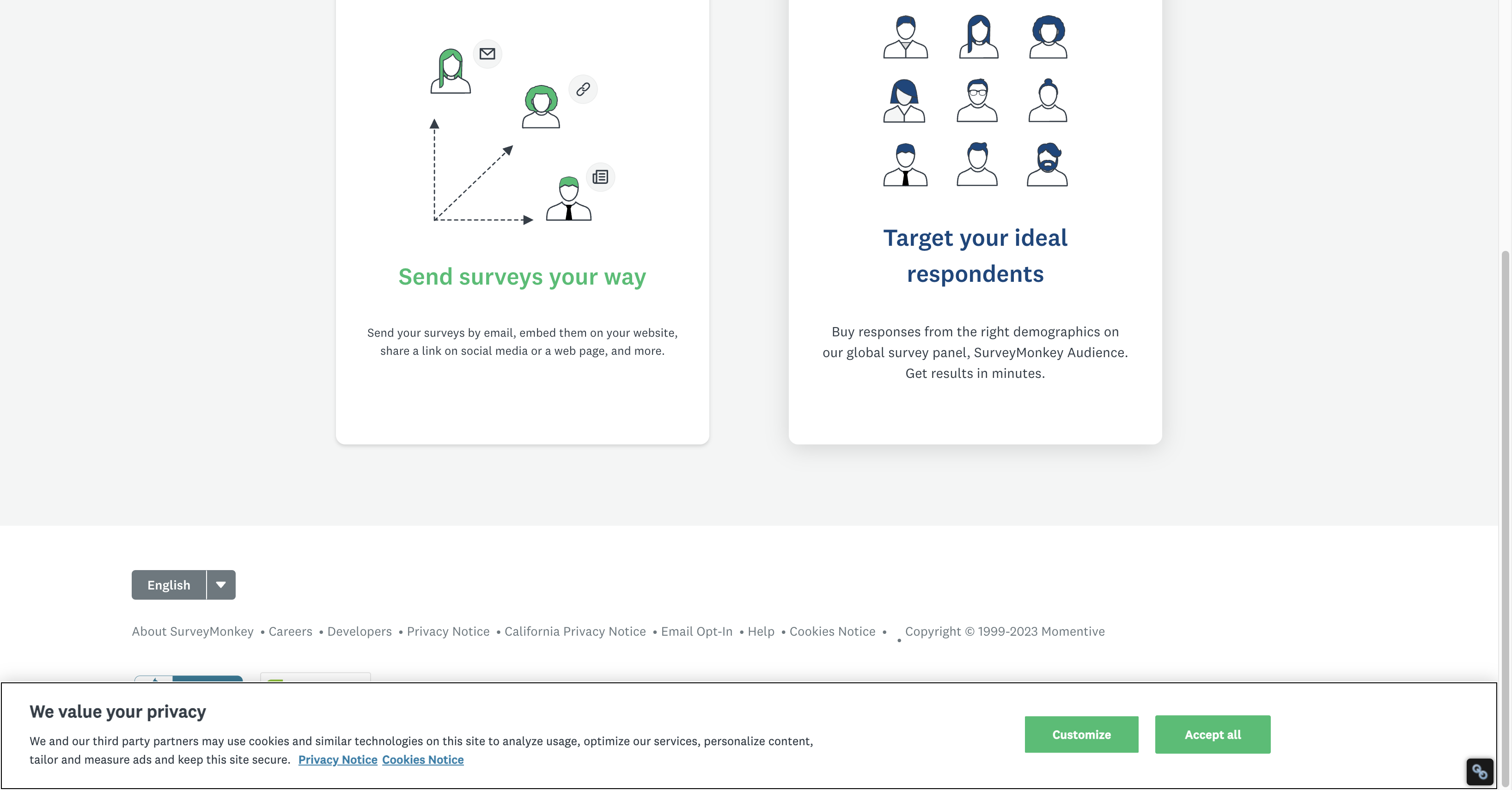 Click on Target your ideal respondents…