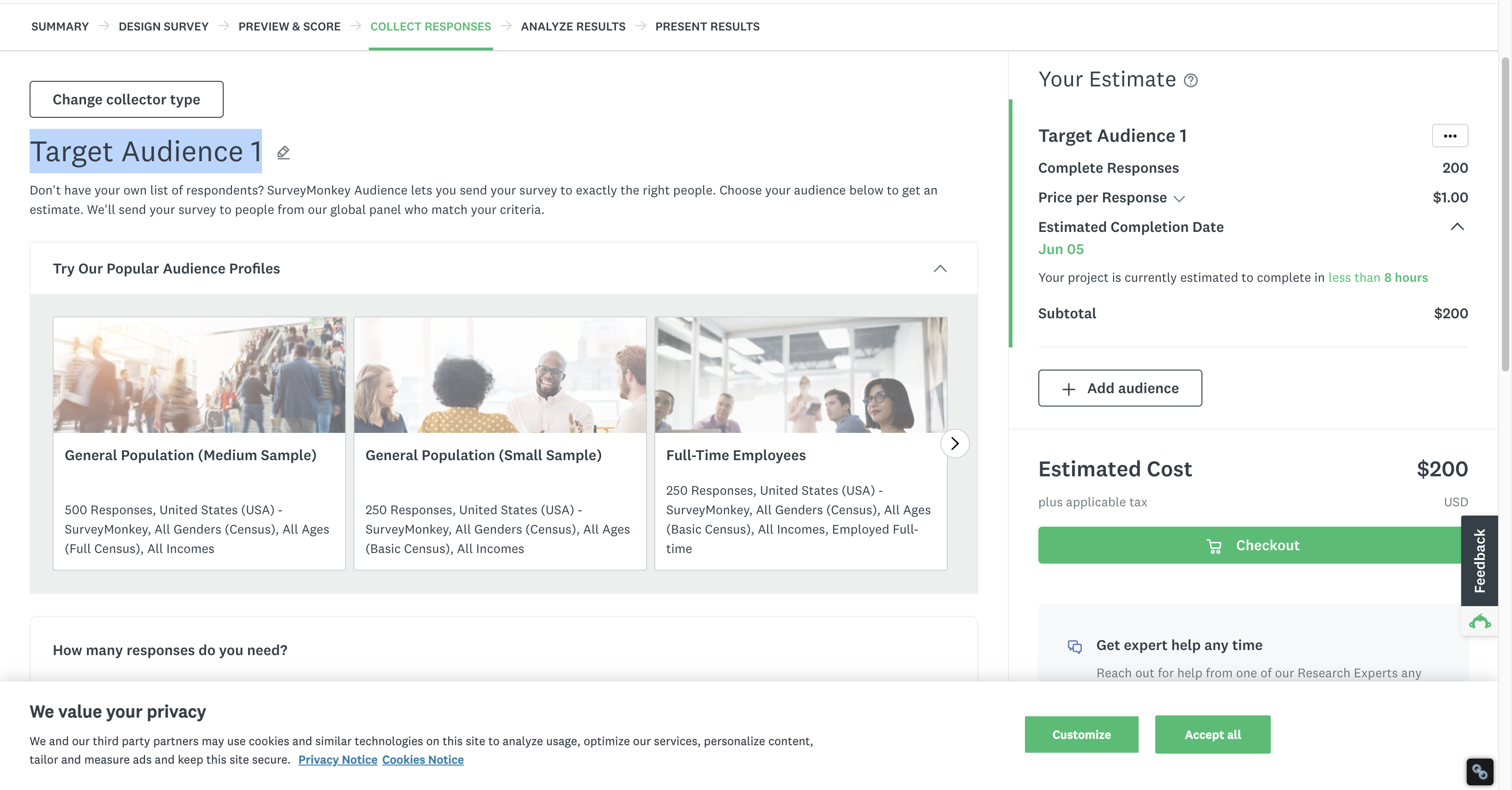 Click on this pencil to edit your target audience name