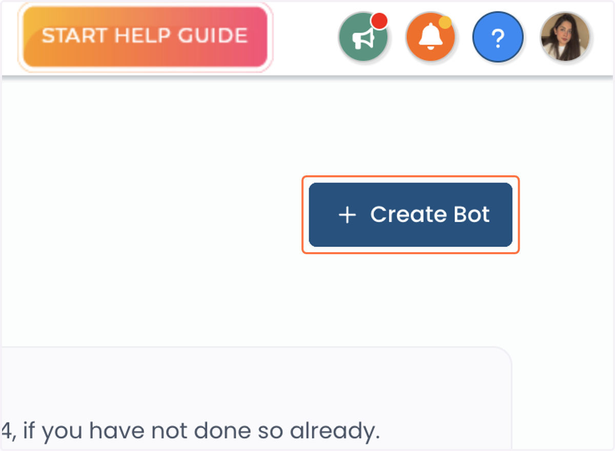 Click on Create Bot