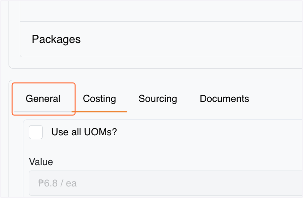 If yu wanted to update your item cost, beside the "General Tab", there is a "Costing" tab