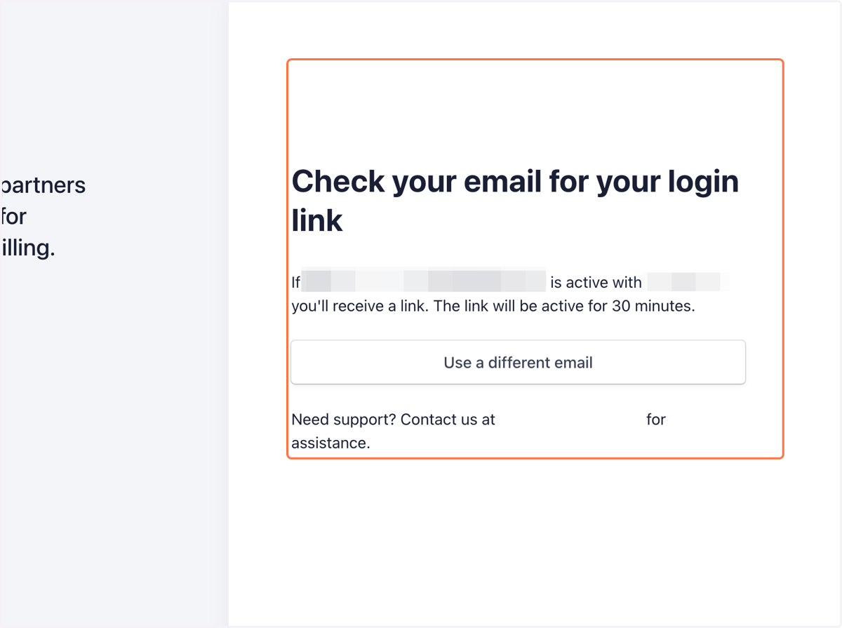 Check your email for your login link…