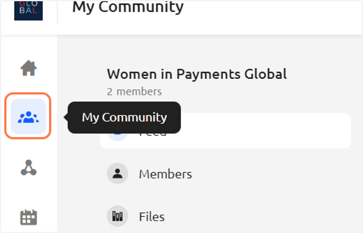 Click on My Community.