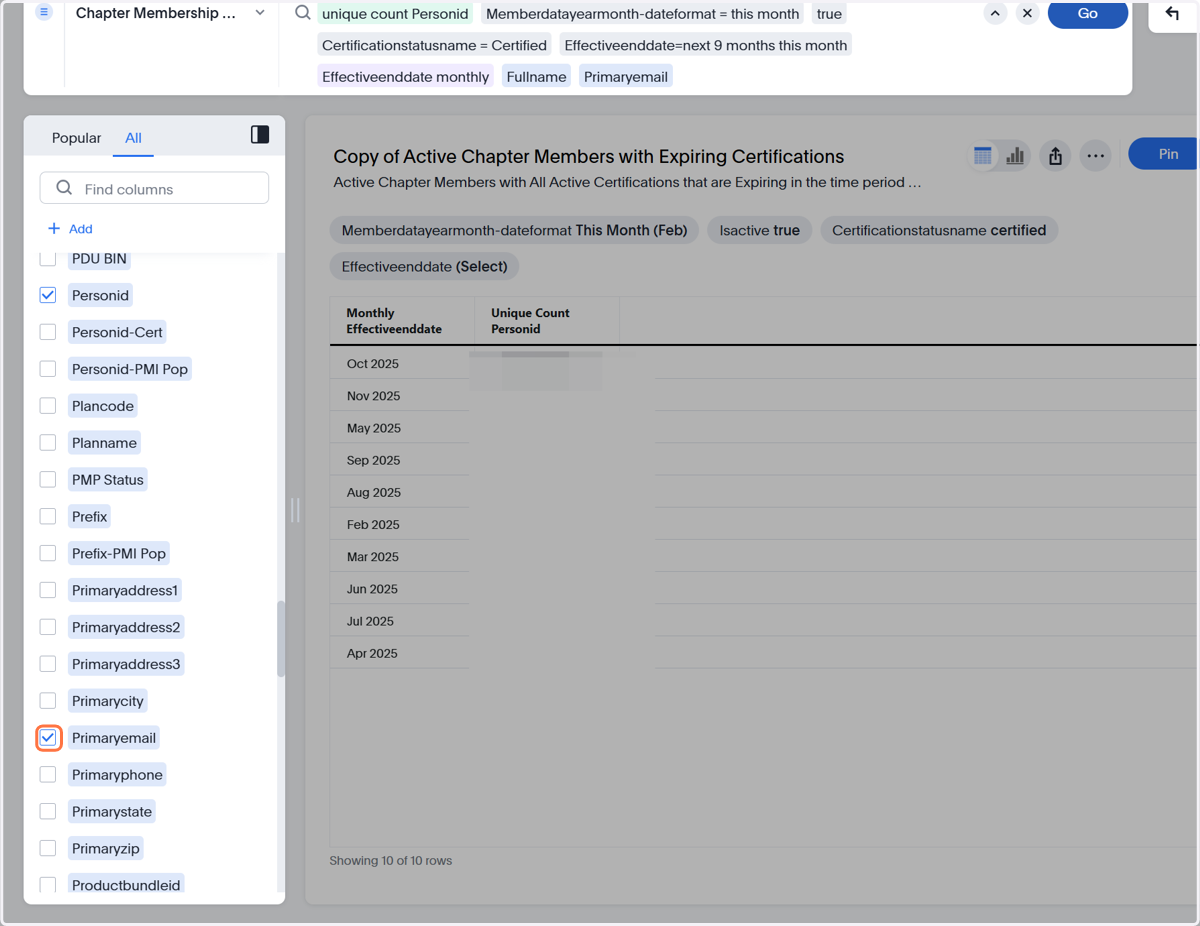 Select Primary Email