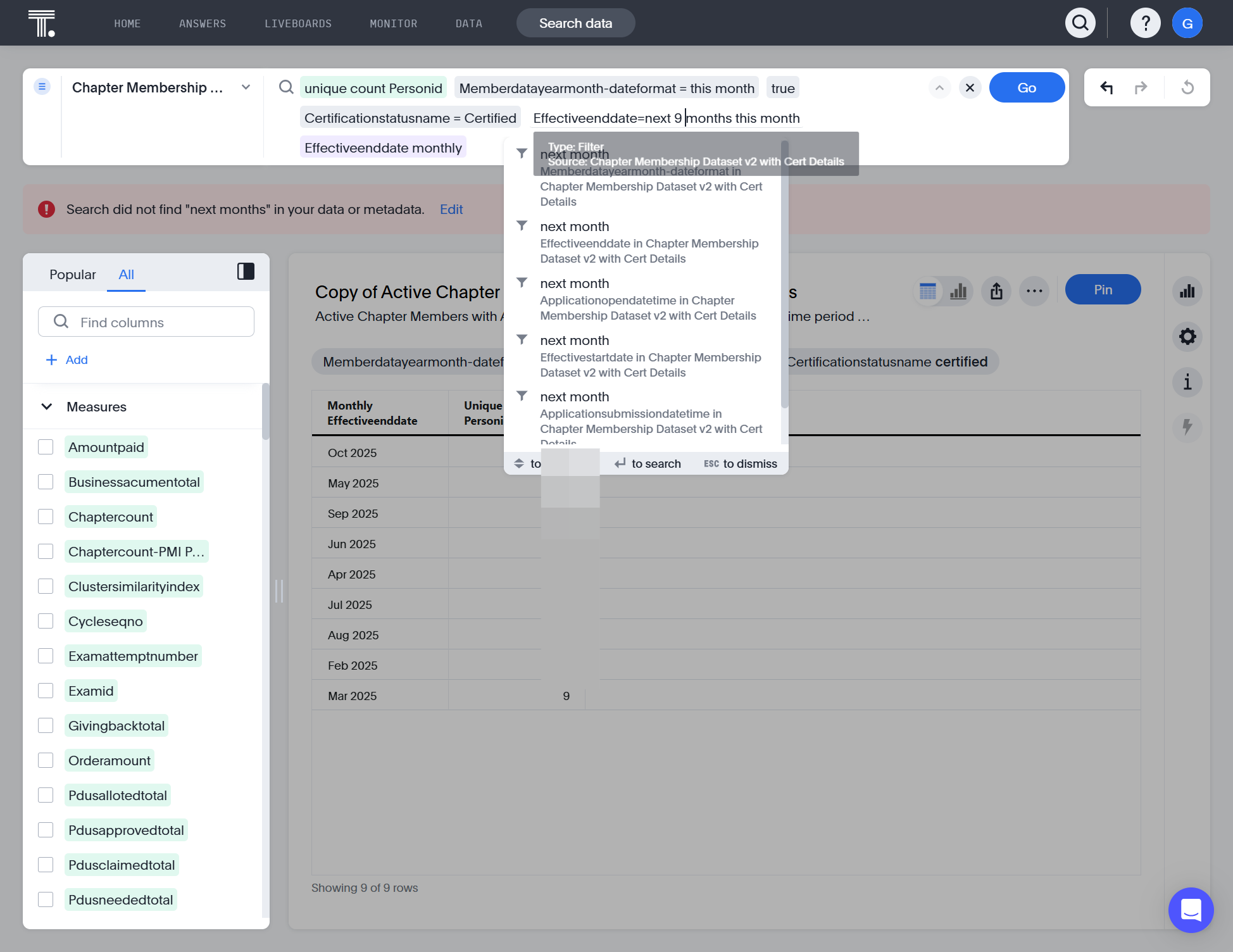 Type the needed amount in the search bar in the effectiveenddate= data parameter
