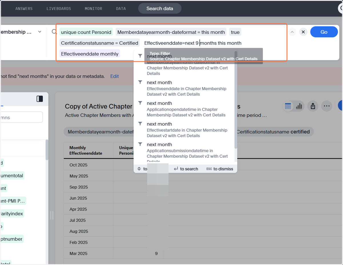 Type the needed amount in the search bar in the effectiveenddate= data parameter