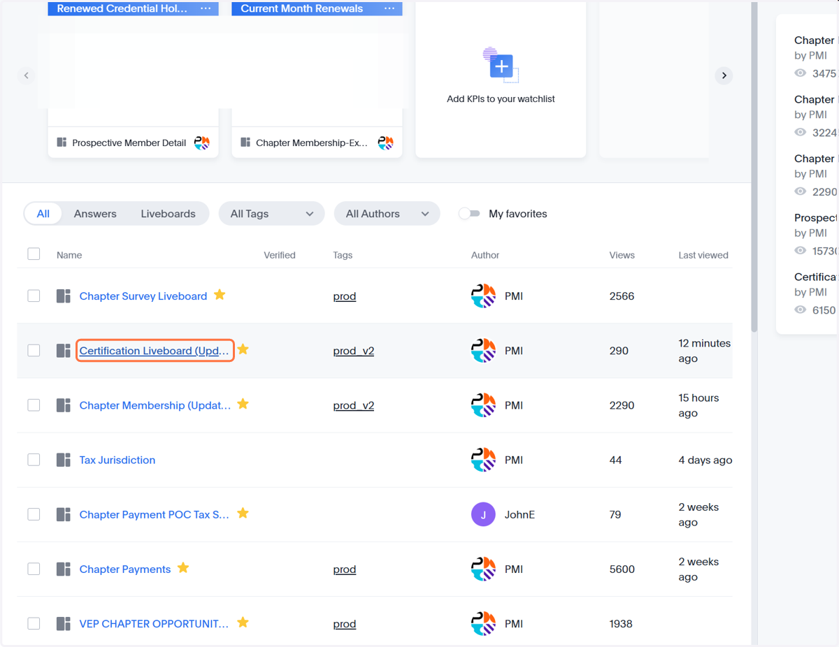 Click on Certification Liveboard (Updated)