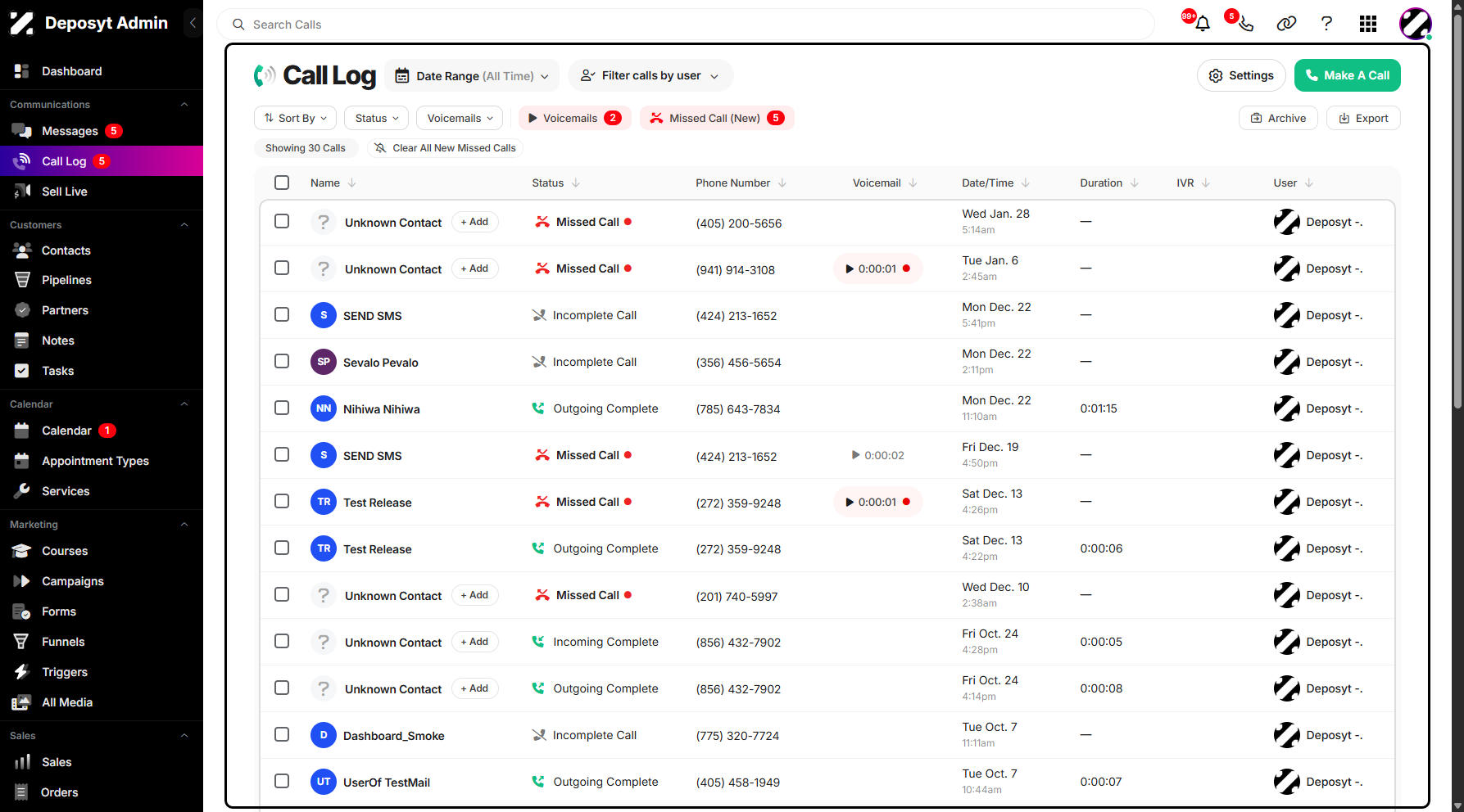 Step 10: This will remove the filter settings and display the full Call Log again, allowing you to view all call activities without any restrictions.
