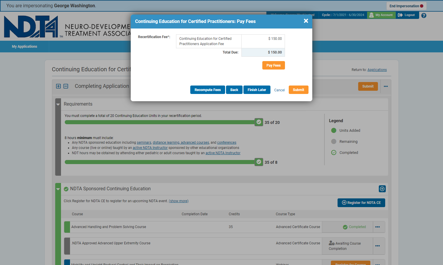 Click on Pay Fees