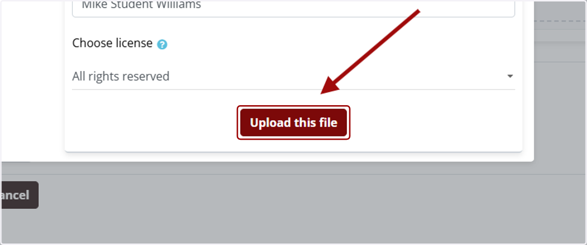 Click on Upload this file