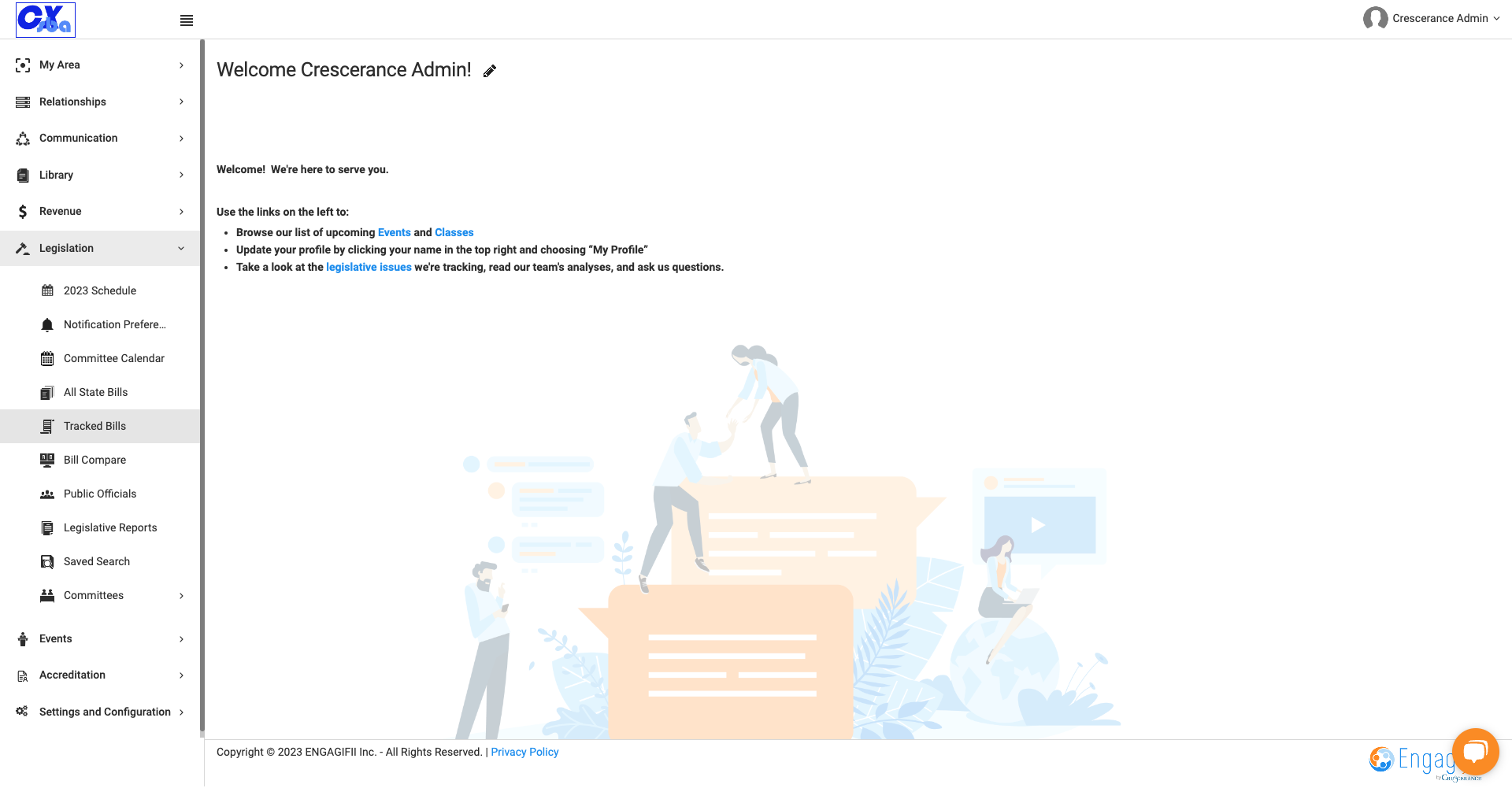 Click on Tracked Bills