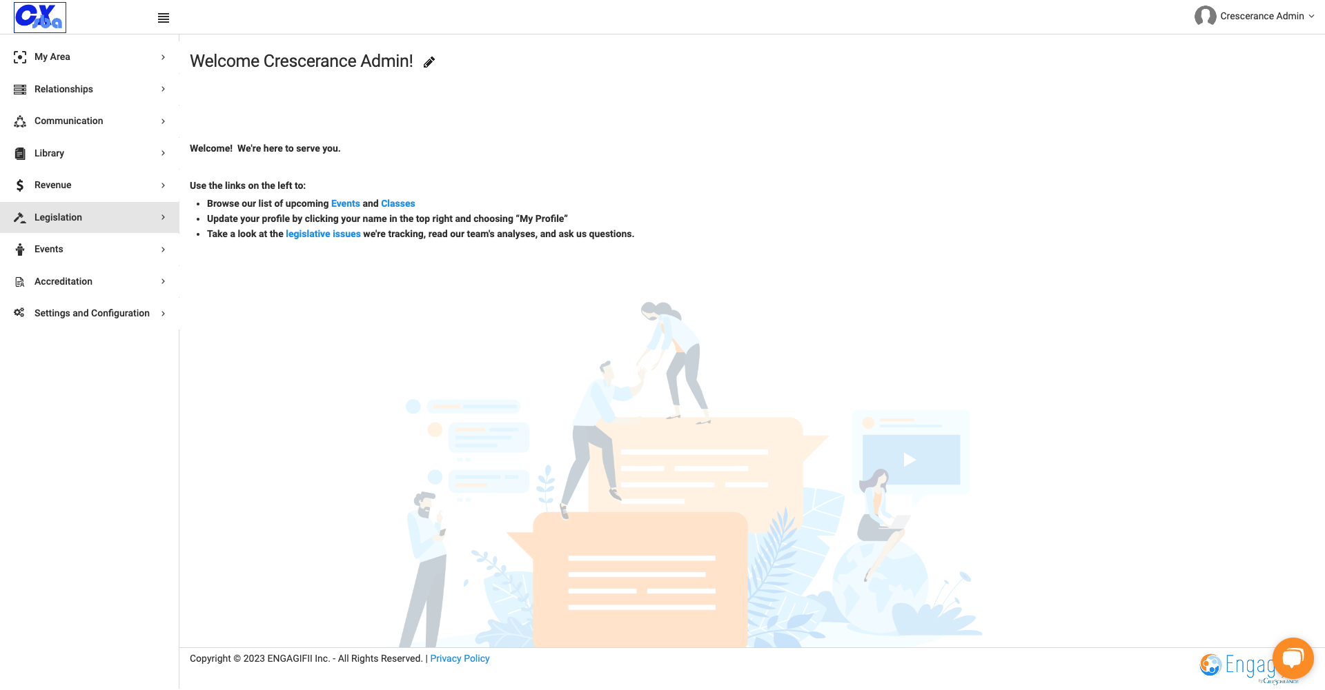 Click on Legislation