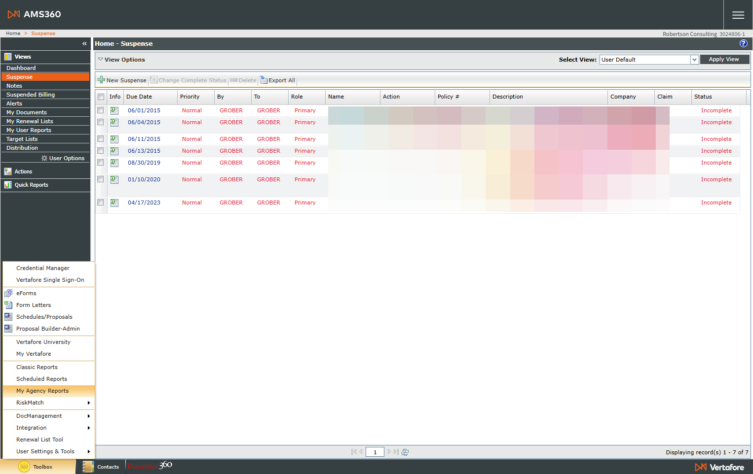 Select My Agency Reports