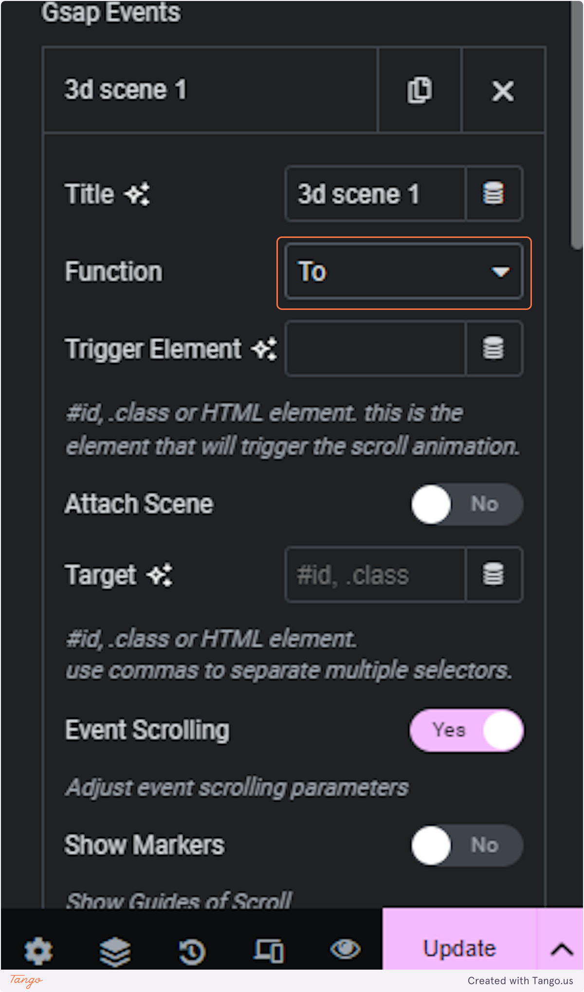 Select To from Function