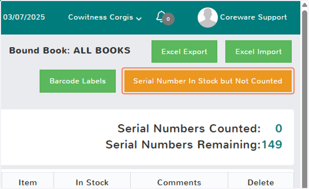 In Stock but Not Counted