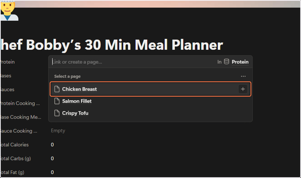 Click on Chicken Breast