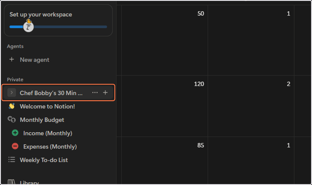 Click on Chef Bobby’s 30 Min Meal Planner to expand the pages