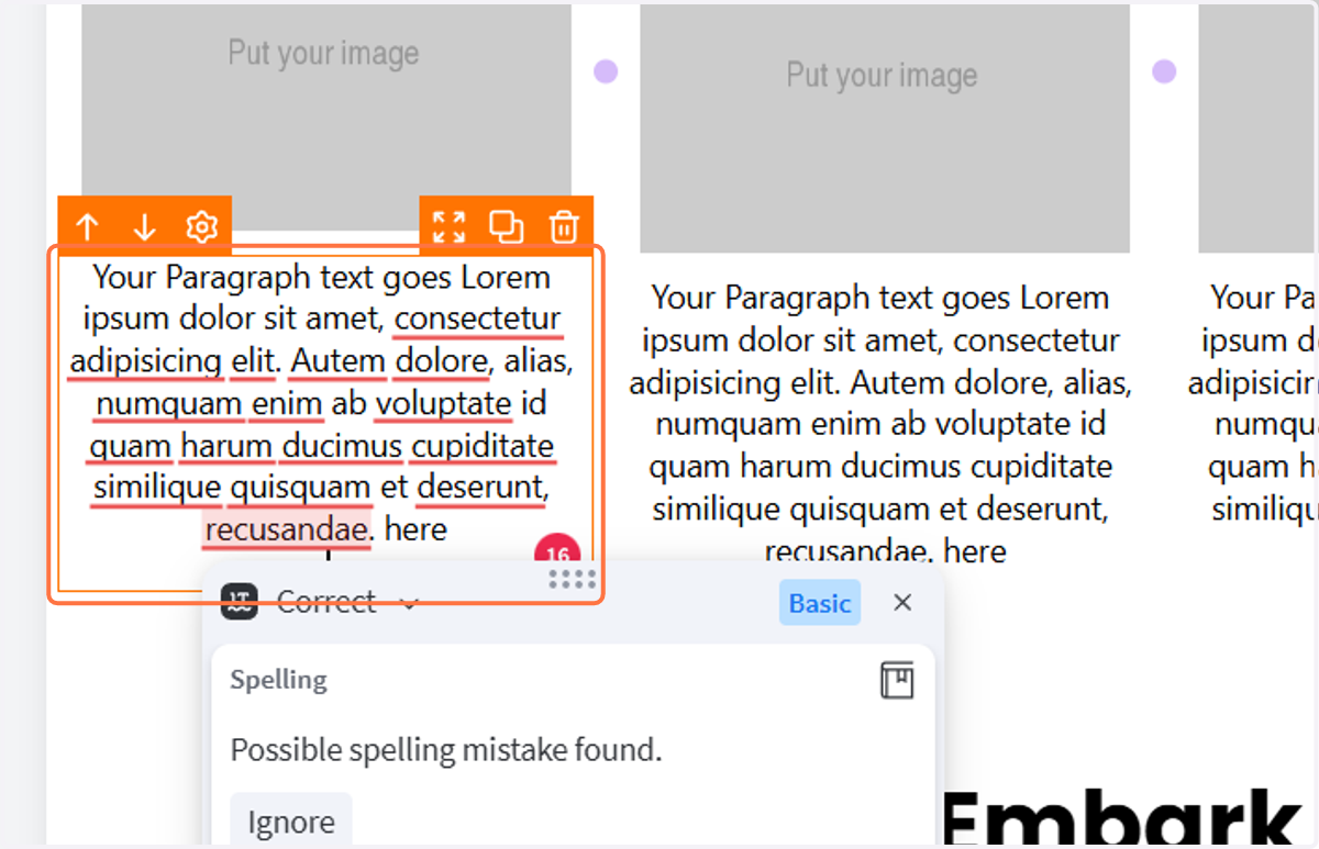 Make sure to check the headlines and image sizes