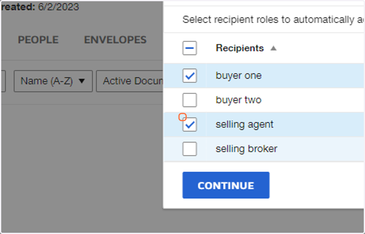 Select your Recipients