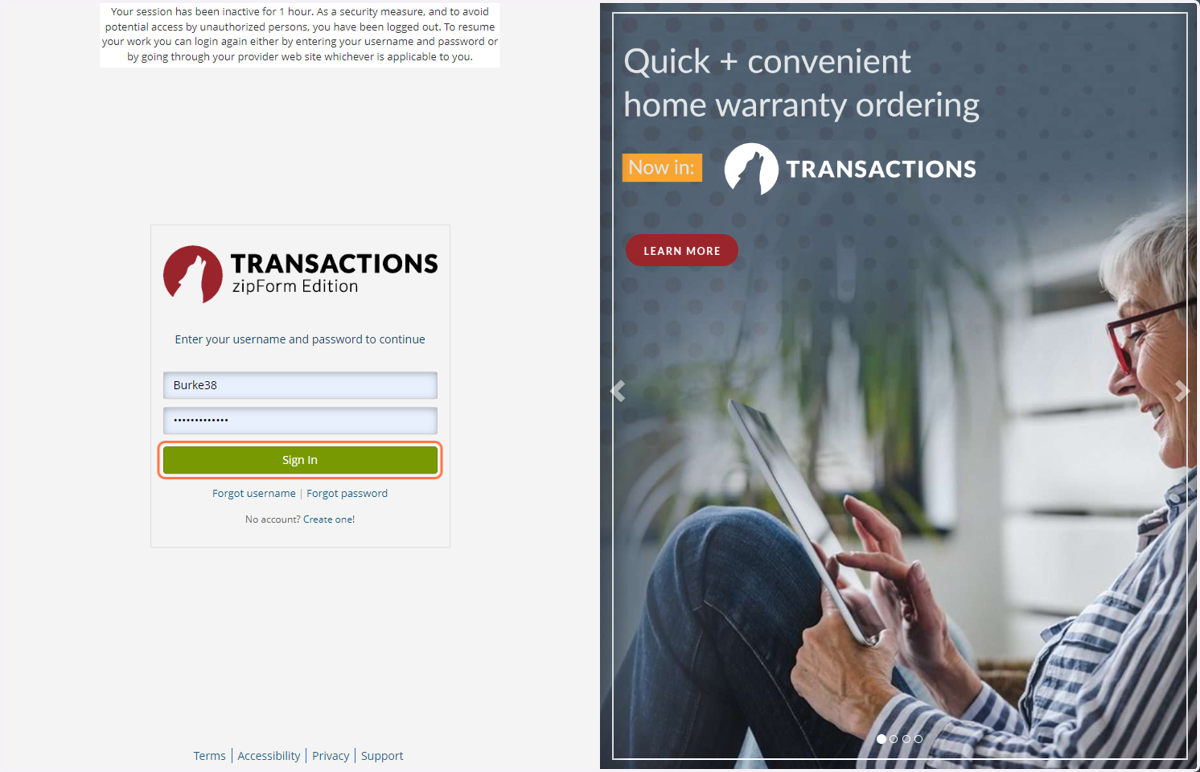 Open a new tab and log into Zipform
