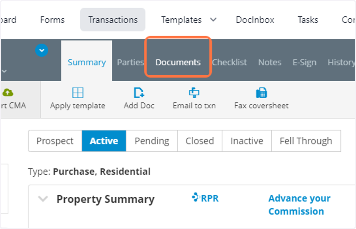 Click on Documents to make sure the forms were applied :)
