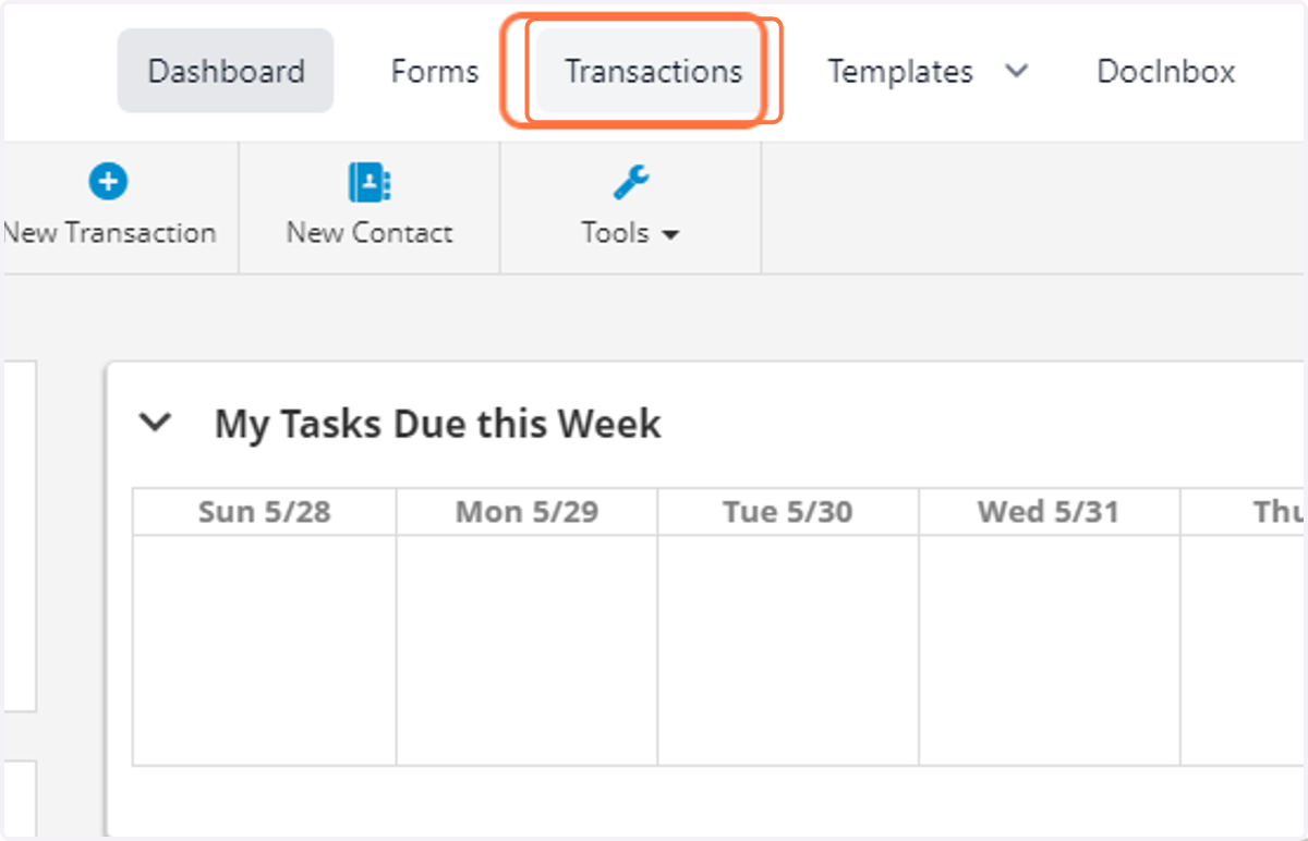 Click on Transactions