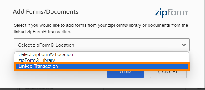 IF you have setup your zipForm Templates to "Automatically apply this template to transaction". You don't even need to log into zipForm! Click Linked Transaction.