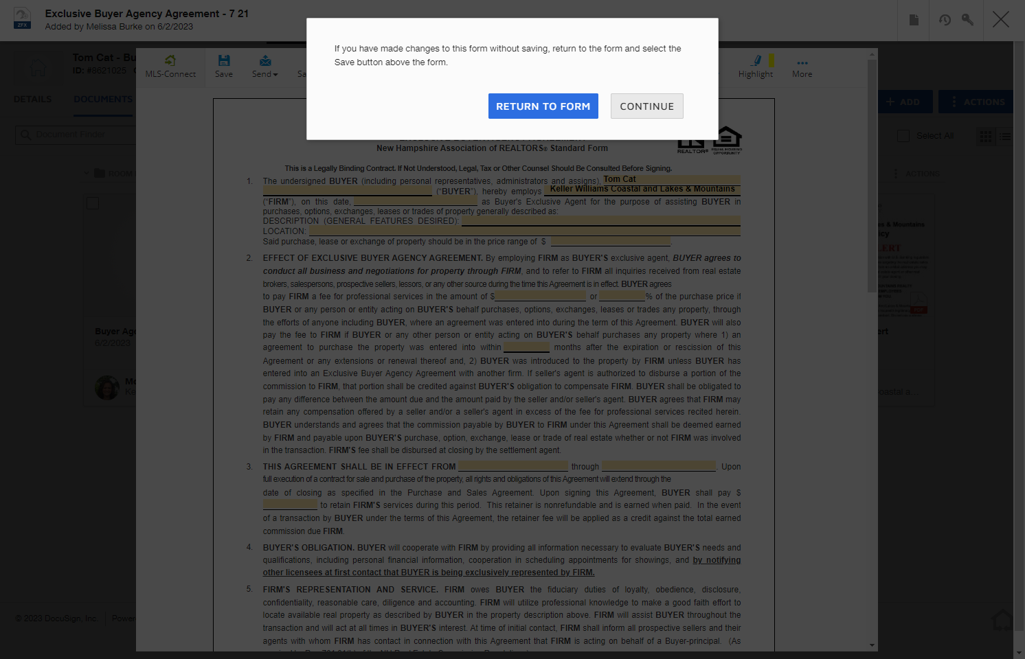 Click on CONTINUE