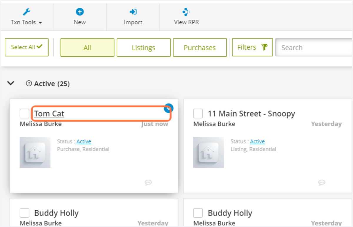 Find Your newly connected Transaction