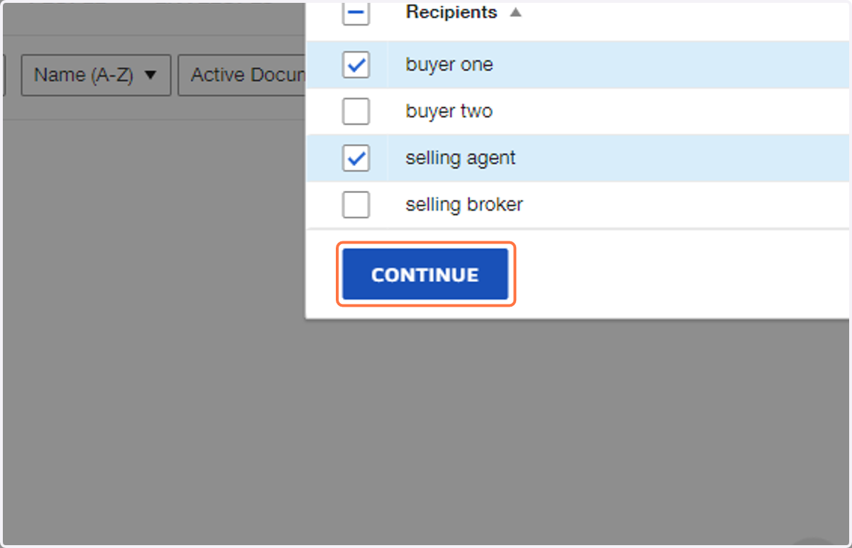 Click on CONTINUE