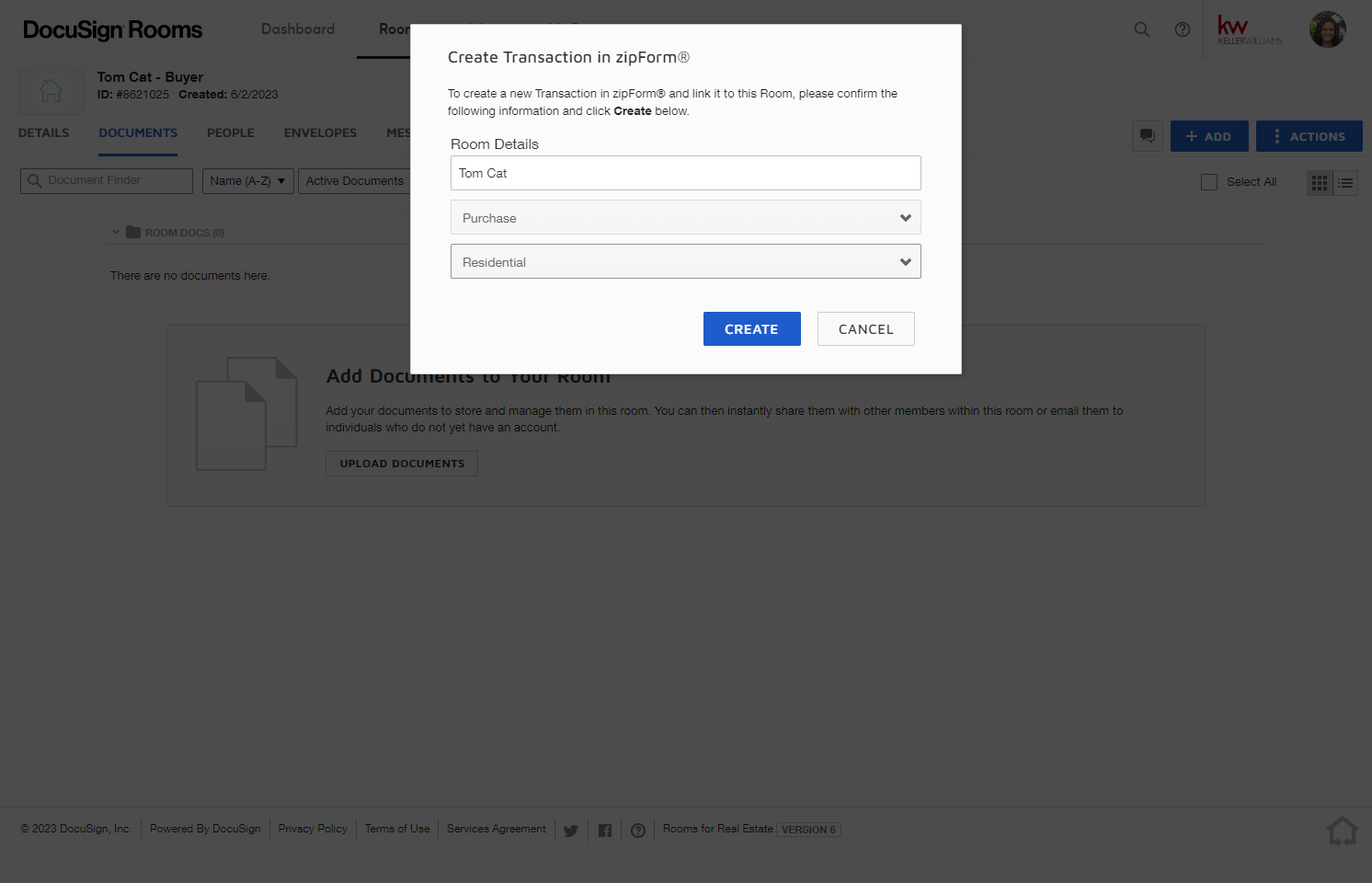 Click on CREATE