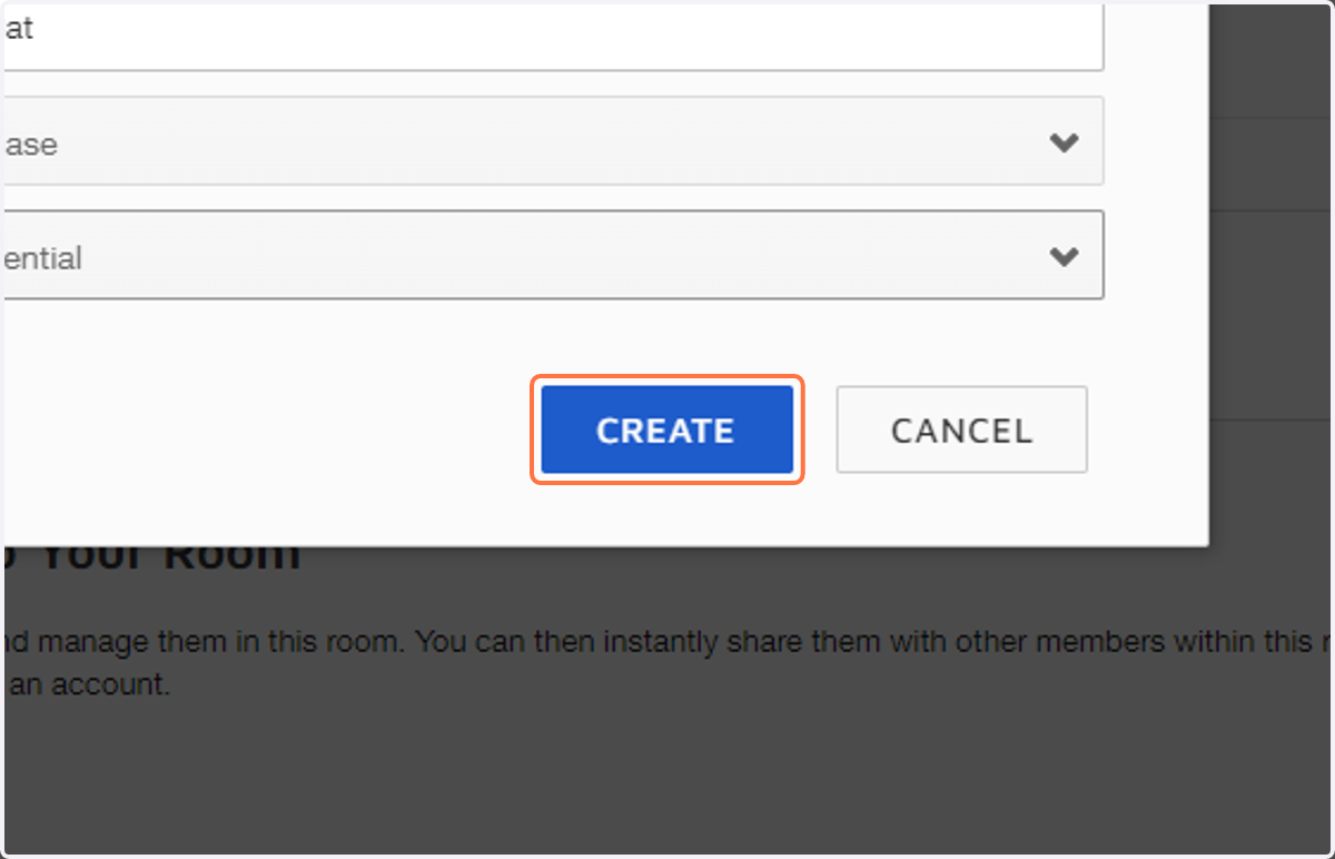 Click on CREATE