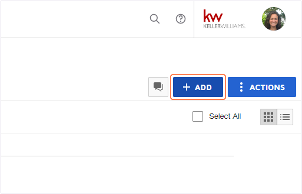 Go to your DocuSign Documents Screen and Click on ADD…