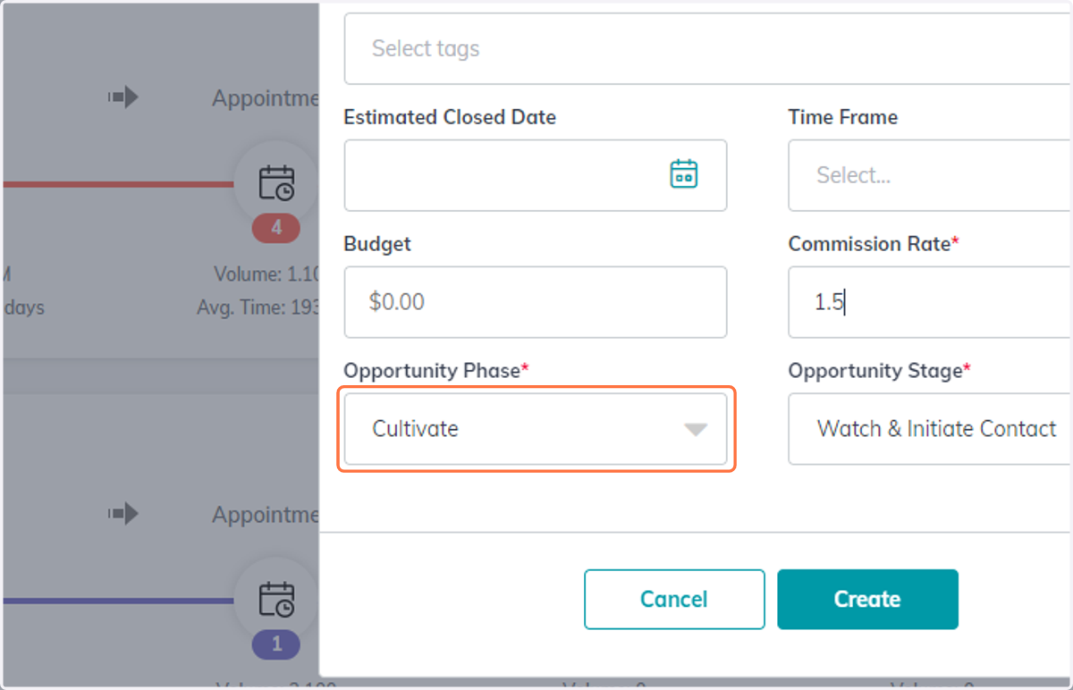 Update your Opportunity Phase