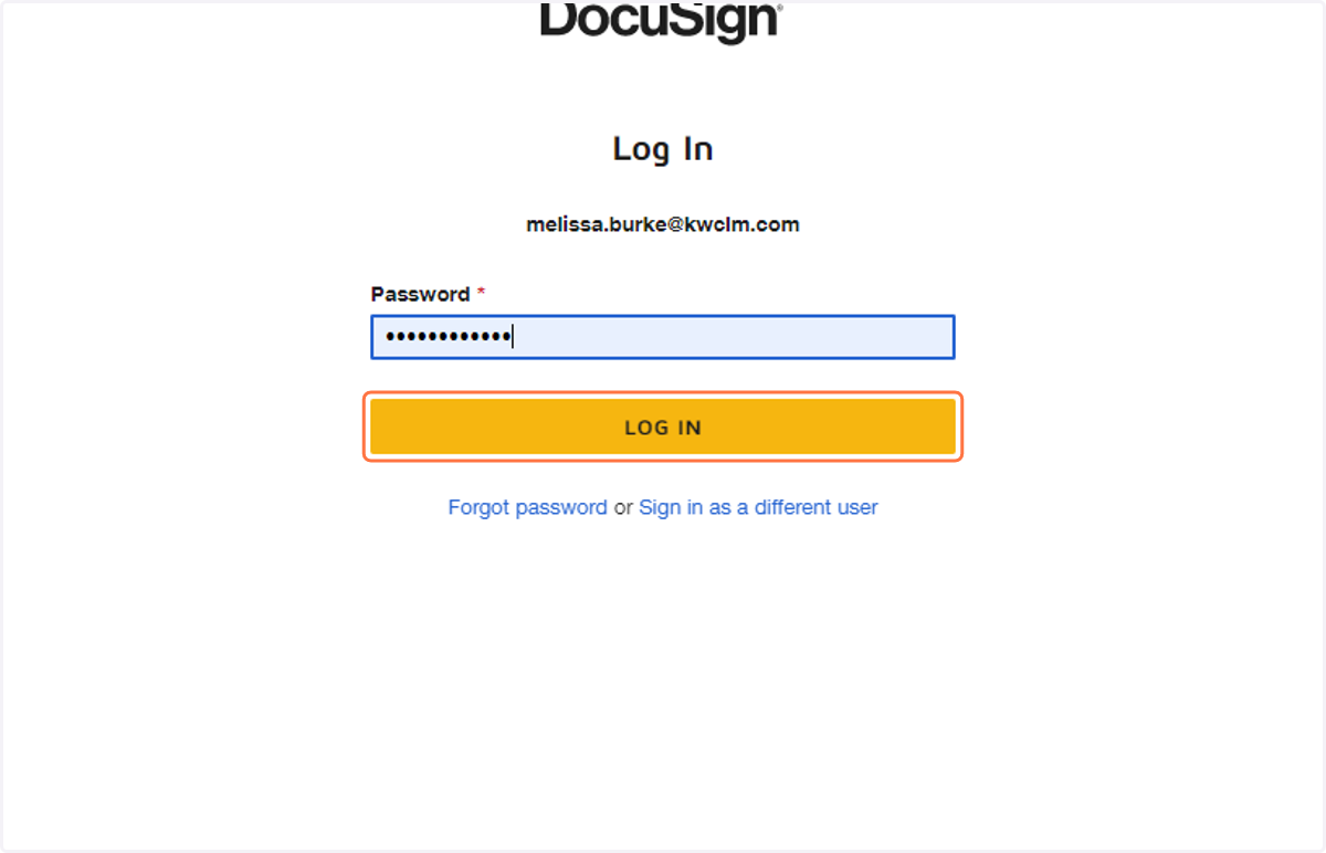Log into DocuSign