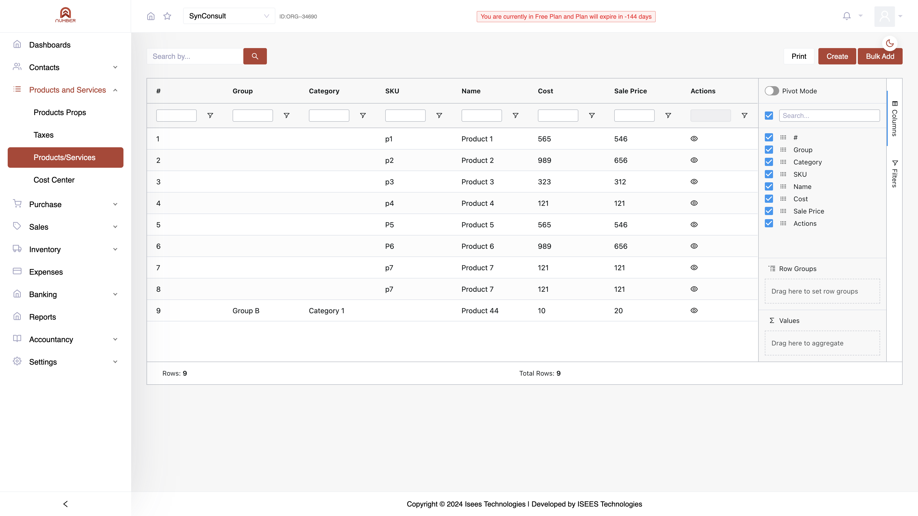 For bulk upload, click "Bulk Add,"