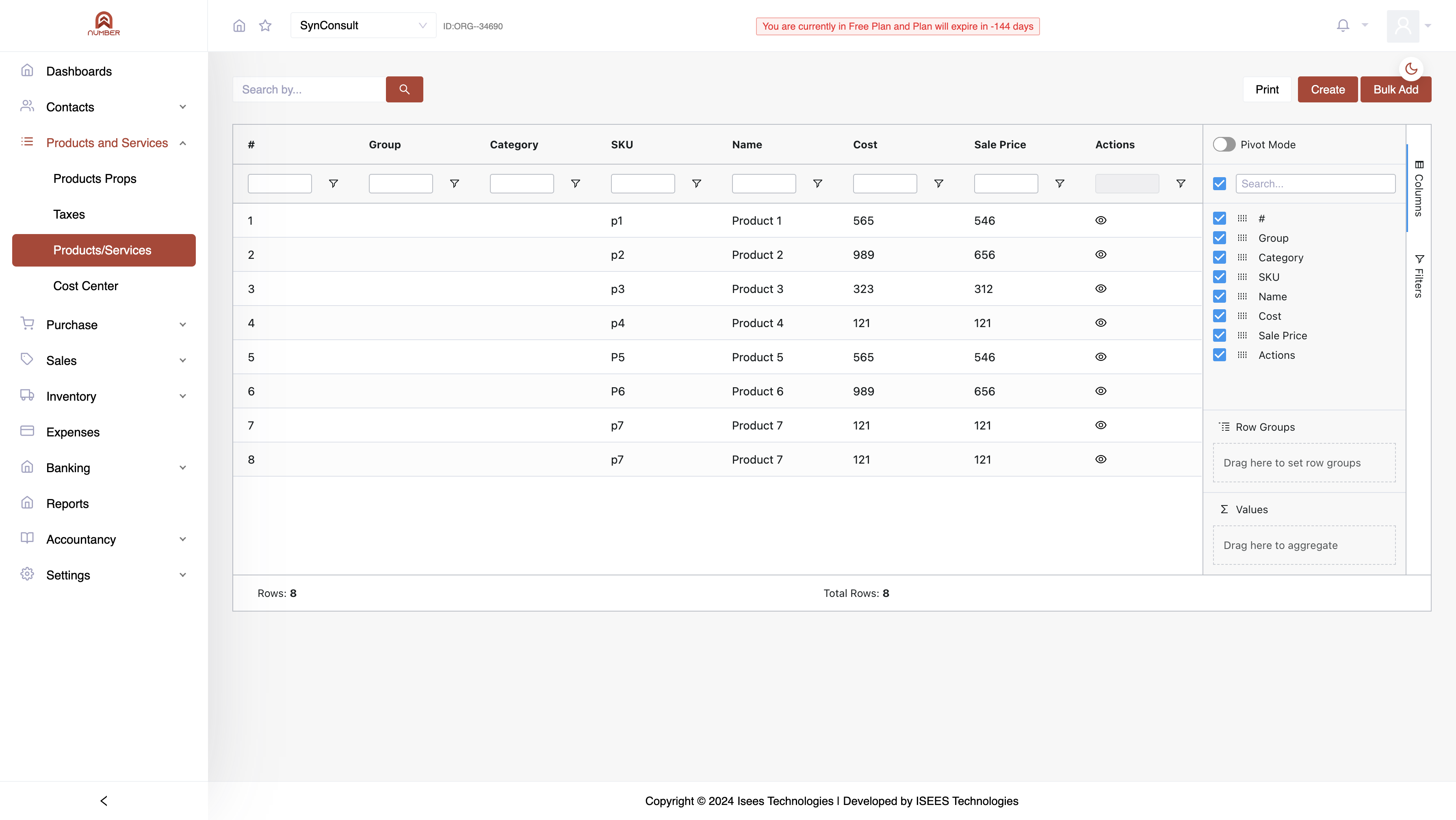 b. Click "Create" and fill in accurate product information: