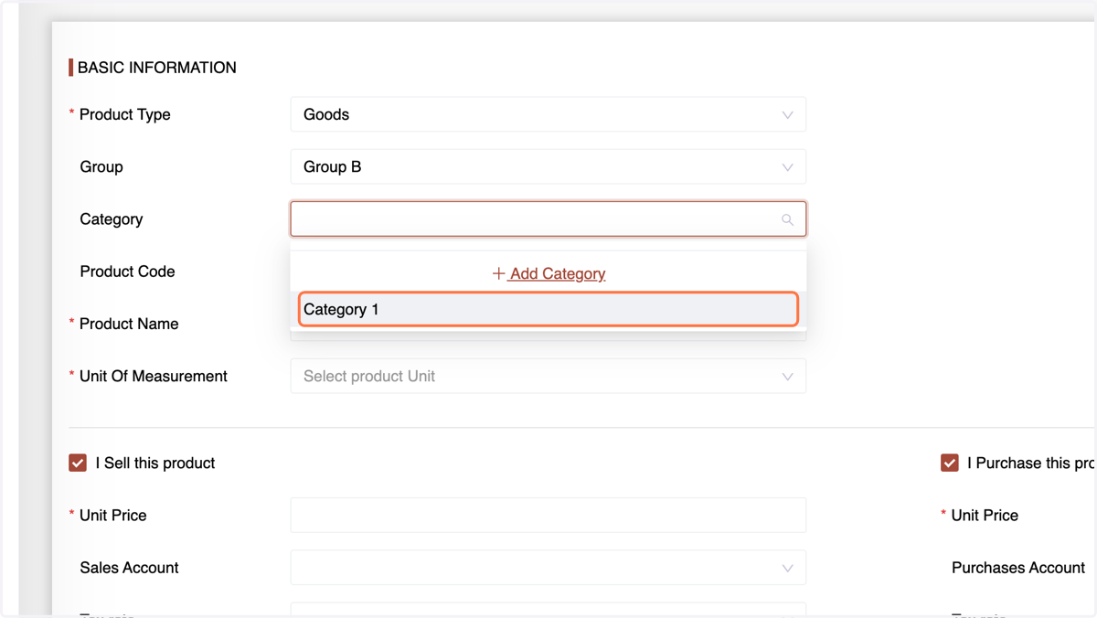 Choose the Category
