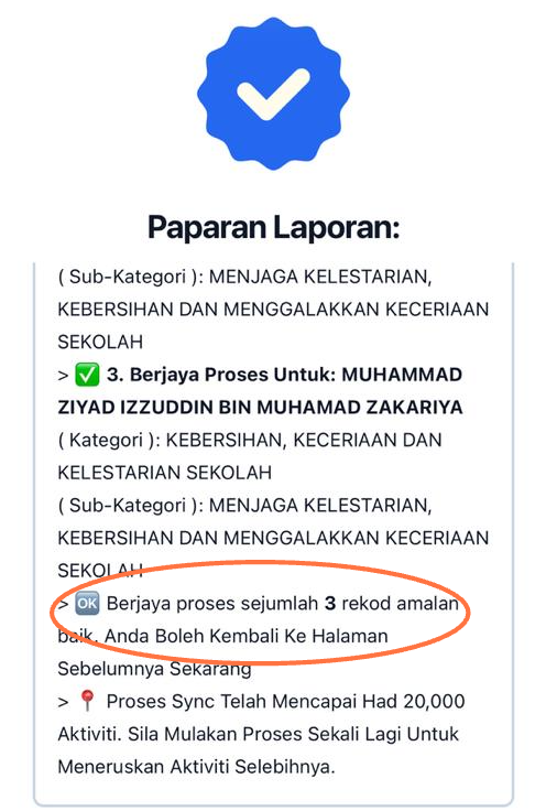 PAPARAN SETELAH BERJAYA 'SYNC' KE IDME.