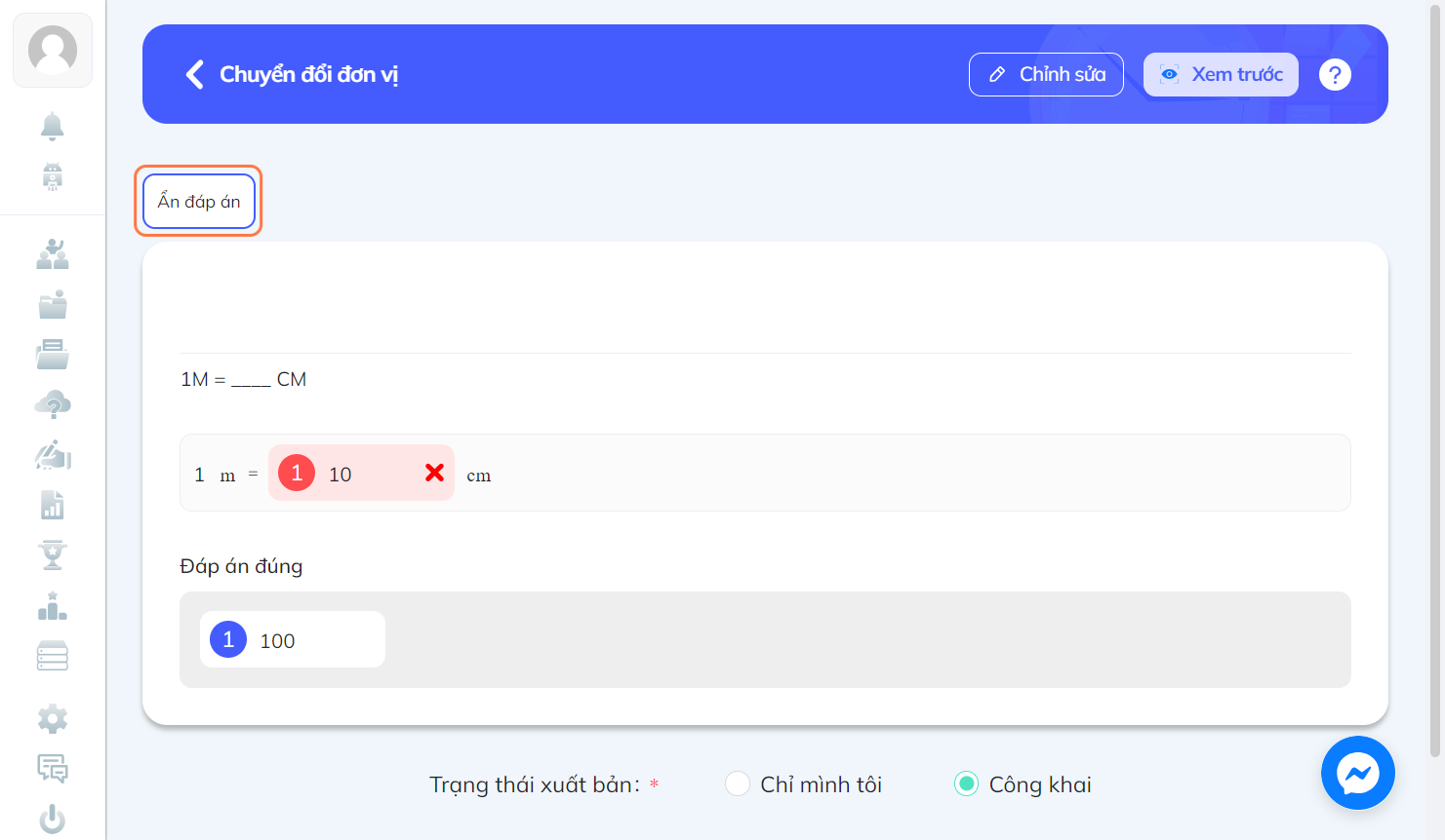 Màn hình sẽ hiện lên kết quả