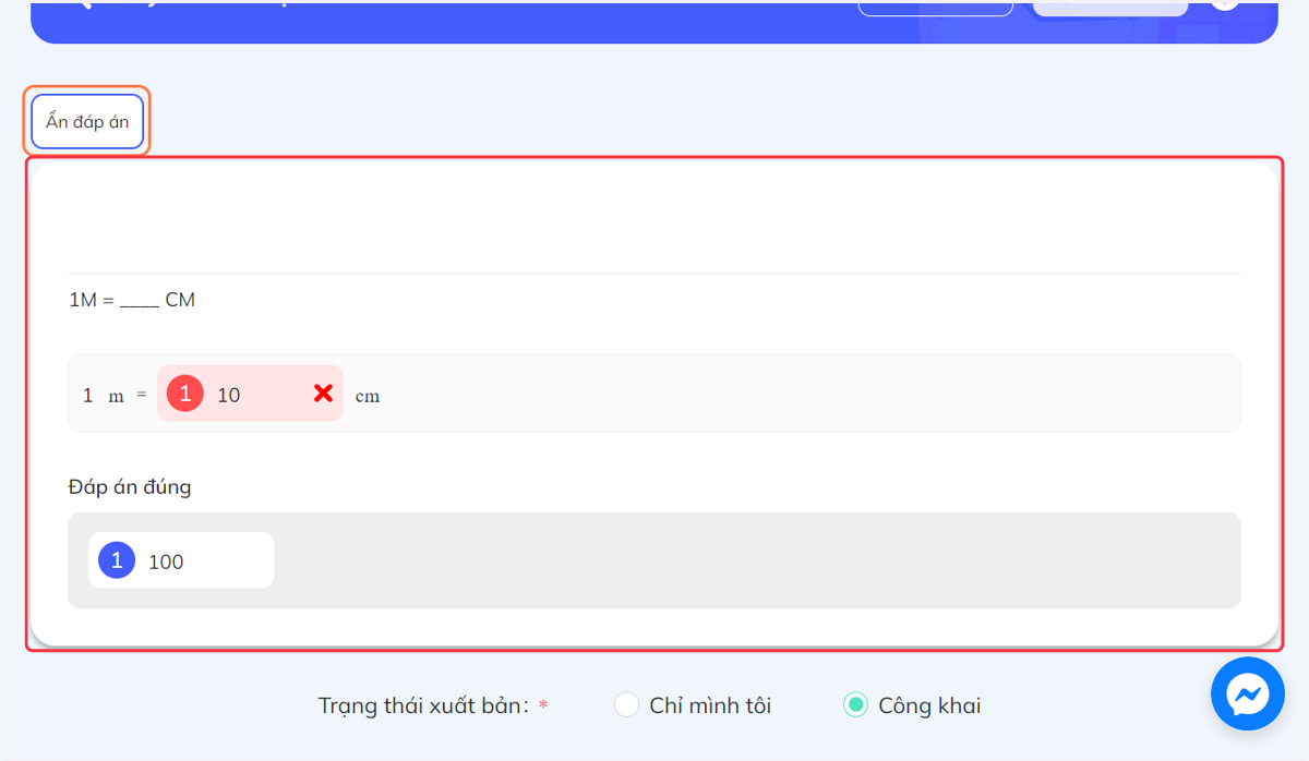 Màn hình sẽ hiện lên kết quả