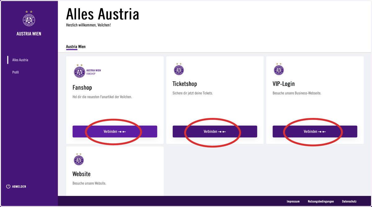 Verbinde Dich mit Deinen Wunschportalen...