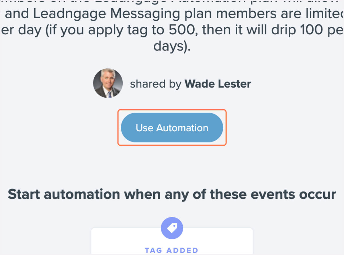 Go To Our automation and Import it into your Follow Up Boss